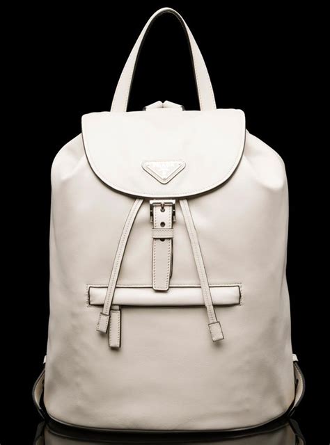 prada white backpack